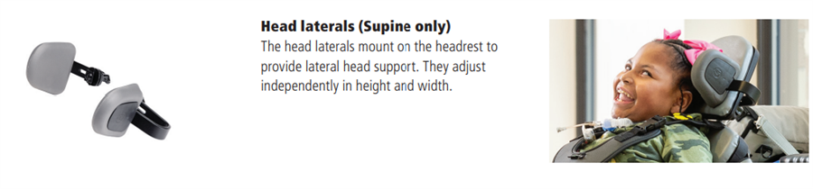 Optional head supports for Supine only