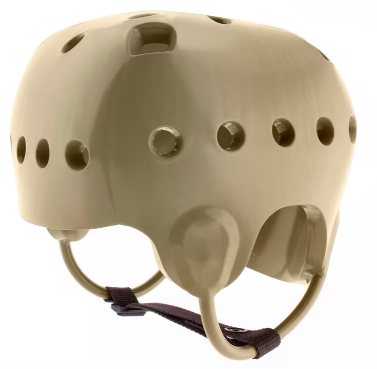 Danmar Soft Shell Helmet for infants to adults to protect the head. Many options create a fit for each unique person.