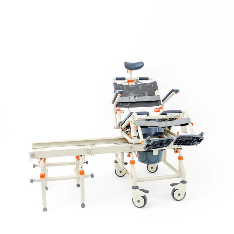 Tilt your TubBuddy with Tilt while on the slide base