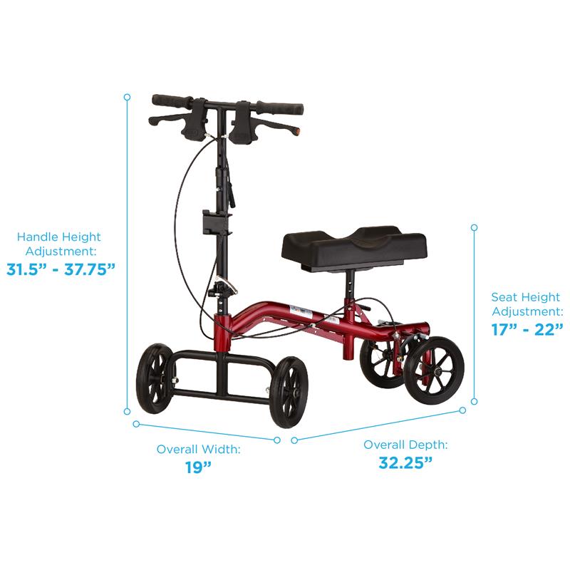 Nova Heavy Duty Knee Walker dimensions