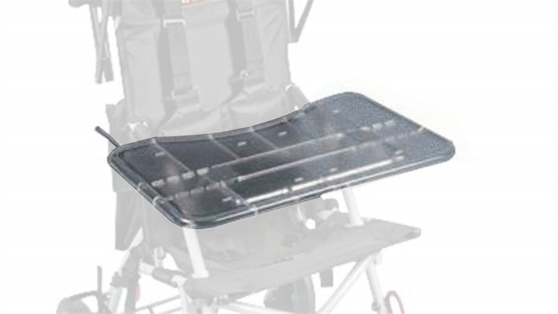 Optional Upper Extremity Support Tray is clear and great for activities!