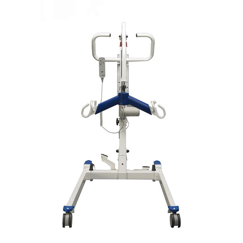 Protekt Take-A-Long Folding Electric Patient Lift by Proactive Medical|Locking rear casters help to keep lift stationary when needed|Easily fold this lightweight (84 lbs) lift for easy transport and storage|Optional digital scale|2-point spreader bar comes standard with the lift