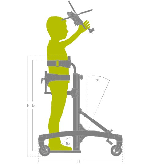 Measurement - Snug Seat Toucan Pediatric Stander