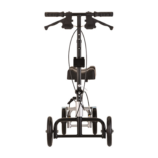 Front view shows the easy to access hand brakes and large wheels
