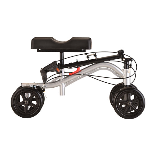 Fold the adjustable height handle down for ease of storage and transport