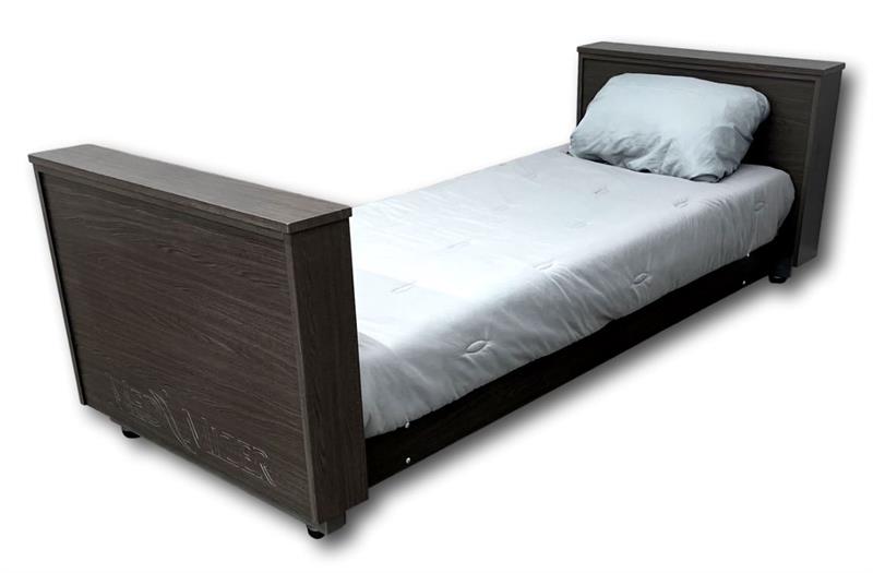 SelectCare with Mattress|SelectCare Width Adjustable|SelectCare Chair Position|4 Bed Rails Shown with Hand Pendant|Casters on SelectCare|Woodgrain Rails for SelectCare|High Height in Chair Position|Rails Flipped Down on SelectCare|SelectCare in Low Position|SelectCare with Single Set of Rails|SelectCare head and footboard stain options|Optional Bracket to hold a power mattress control box