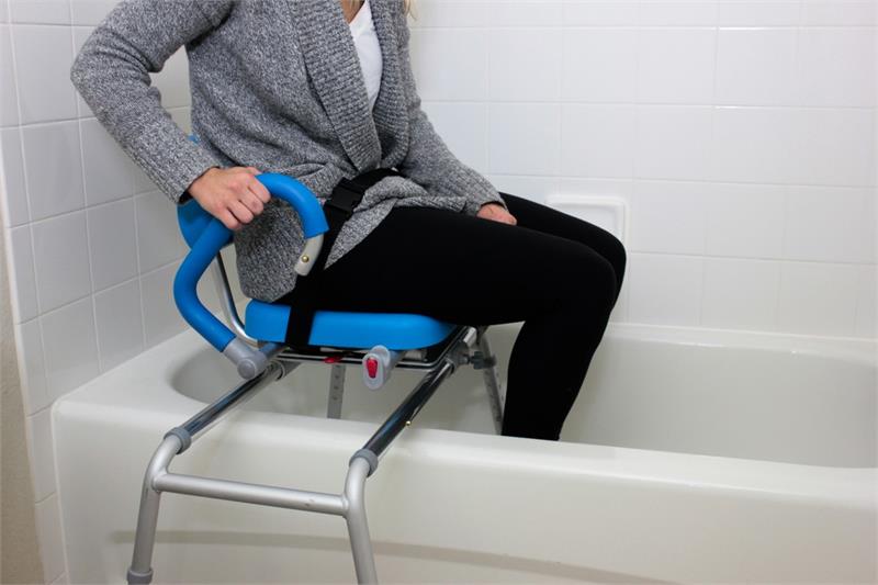 Lift up arms use convenient side access button for easy transfers