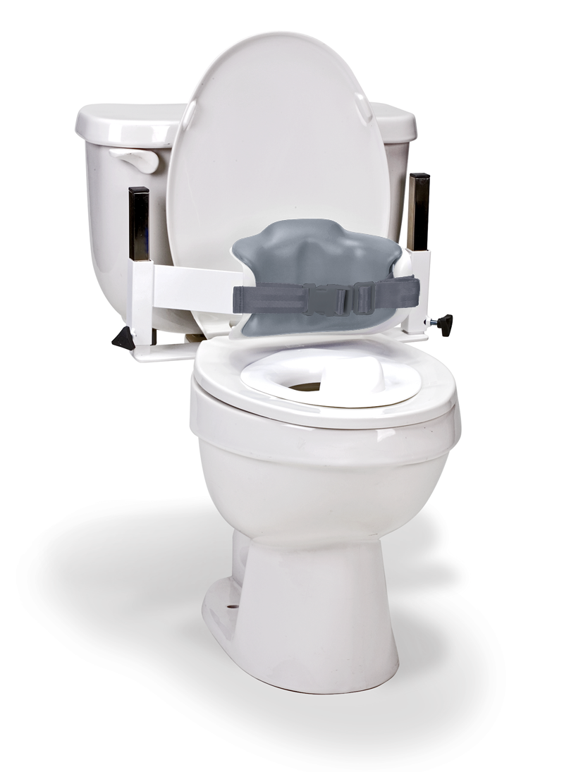 Inspired by Drive Contour Series Toilet Support in Hi-Back option|Toilet support with armrests and footrests package (Lo-Back option)|Inspired by Drive Contour Series Toilet Support in Lo-Back option|Plastic reducer ring option (comes standard with Small and Medium Reduced)|Optional Soft-Flex Splashguard|Small and Medium (Reduced Depth option) come with U-Shaped base|Padded reducer ring is available in x-small and small