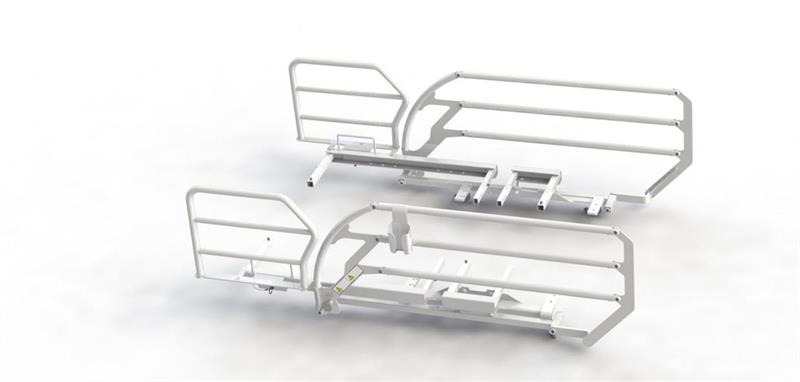 Dual Split Rails (63 in long) with clocking side