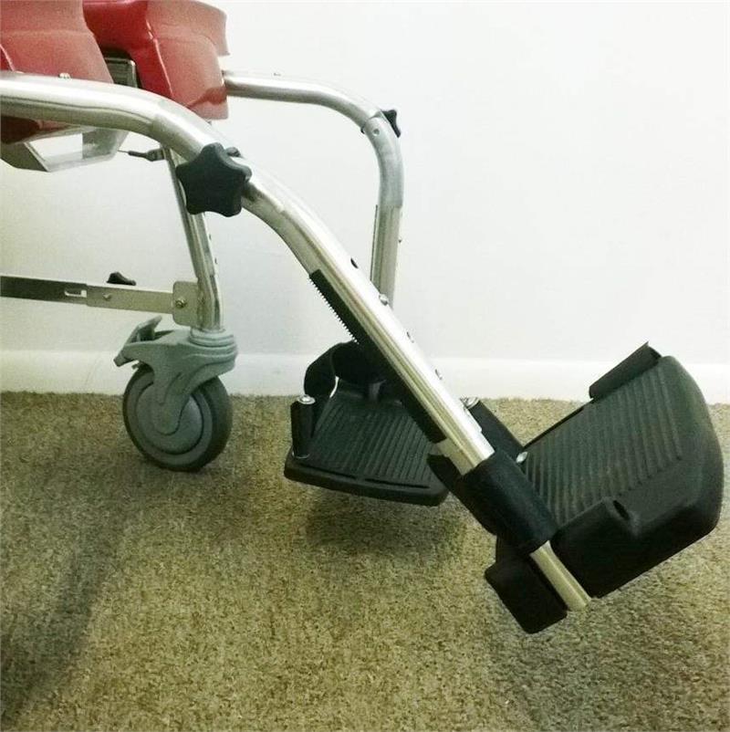 Go-Anywhere Commode N Shower Chair|Go-Anywhere Commode N Shower Chair|Optional foam armrest|Optional 4 in. armrest extenders|Optional Arm Troughs Pair|Optional Calf Strap|Optional - carry case, front and back view with retractable handles|Optional angle adjustable footrest|No Tools needed to assemble or disassemble|Optional 2-way adjustable headrest|Optional Filler cushion for side cut-outs|Optional Slide out commode and pan|Optional Waist Positioning Belt