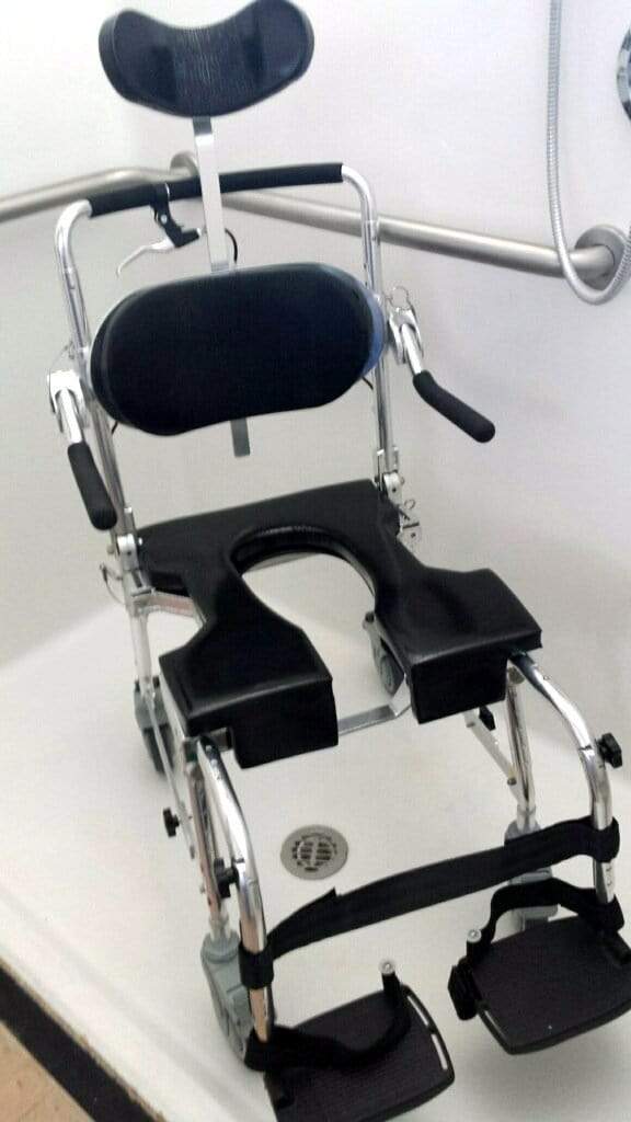 Go-Anywhere Adjustable and Reclining Commode N Shower Chair