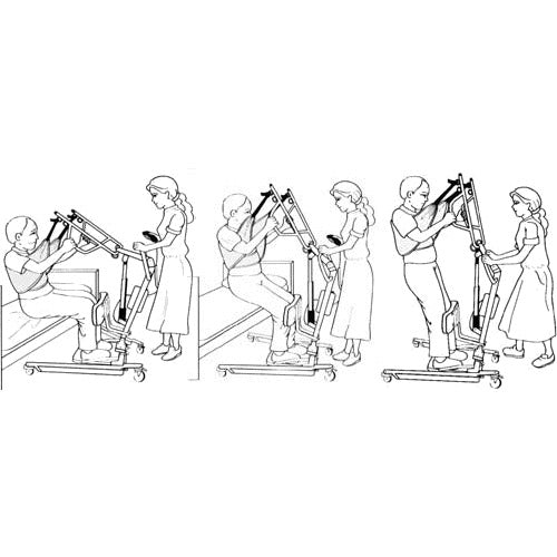 Lumex® Easy Lift STS|Lumex® Easy Lift STS Bag|||Buttock Strap|Lumex® Bariatric Easy Lift STS in use