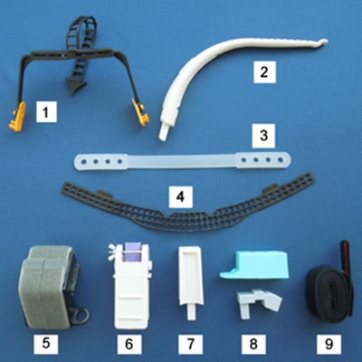 HeadPod Support System Standard support a child's head in wheelchairs, strollers, activity chairs and standers.|Pacific Rehab Head Support|Parts included in HeadPod Support System - Standard
