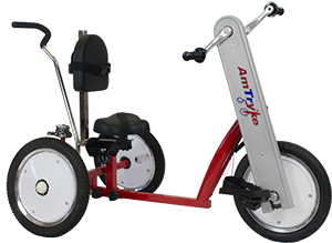 Amtryke AM-16 Standard Hand/Foot Tricycle with Rider