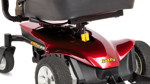 Front-wheel drive technology helps balance this sporty chair