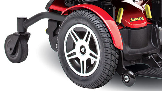 Pride Mobility Jazzy Elite 14 - Red|Pride Mobility Jazzy Elite 14 - Blue|Pride Mobility Jazzy Elite 14 - 14 inch tires|Pride Mobility Jazzy Elite 14 - Color Through Shroud|Pride Mobility Jazzy Elite 14 - Performance Electronics|Pride Mobility Jazzy Elite 14 - Easy Access Free Wheels|Pride Mobility Jazzy Elite 14 - Rear Basket|Pride Mobility Jazzy Elite 14 - Saddle Bag|Pride Mobility Jazzy Elite 14 - Cup Holder|Pride Mobility Jazzy Elite 14 - Weather Cover