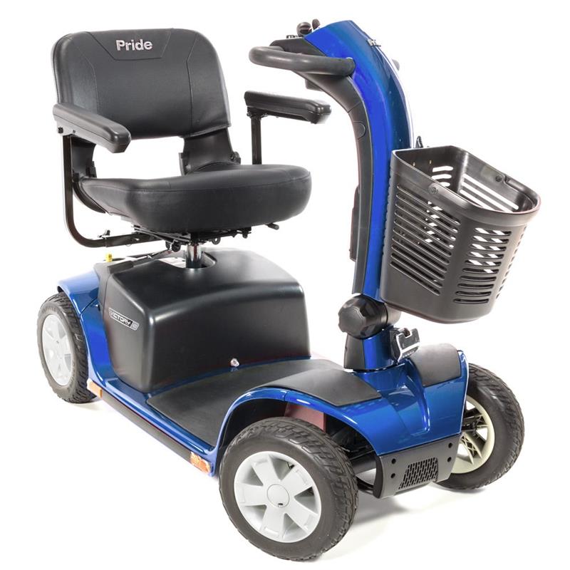 Victory 10 4-Wheel Scooter by Pride Mobility in Viper Blue