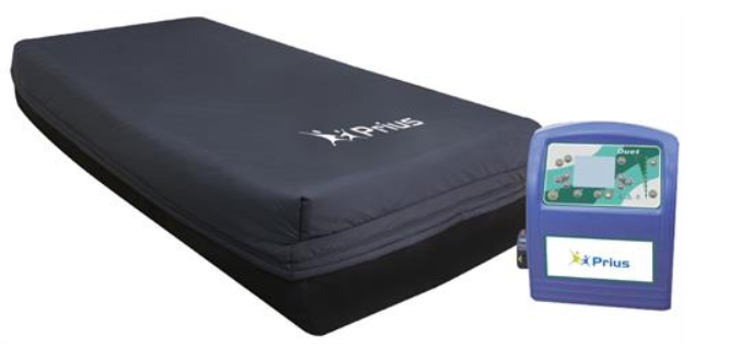 Optional Prius Duet Therapy Powered Mattress to protect skin from breakdowns.
