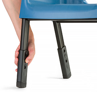Rifton Compass Chair|The unique features of the compass chair makes it secure and comfortable|Available in 5 sizes for children and adults|Rifton Compass Chair Shown with Optional Dynamic Feet|Adjustable front and rear legs|Optional Seat Belt easily attaches to the Compass Chair seat|Standard Legs|Low-Friction Legs|Optional Dynamic Feet|Optional Stability Feet|Optional Seat Belt|Optional Pelvic Support|Optional Rocking Base