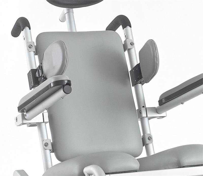 Stationary Shower Chair and Commode Padded Tall and Narrow Back