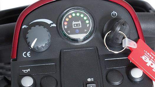Backlit battery gauge for added visibility
