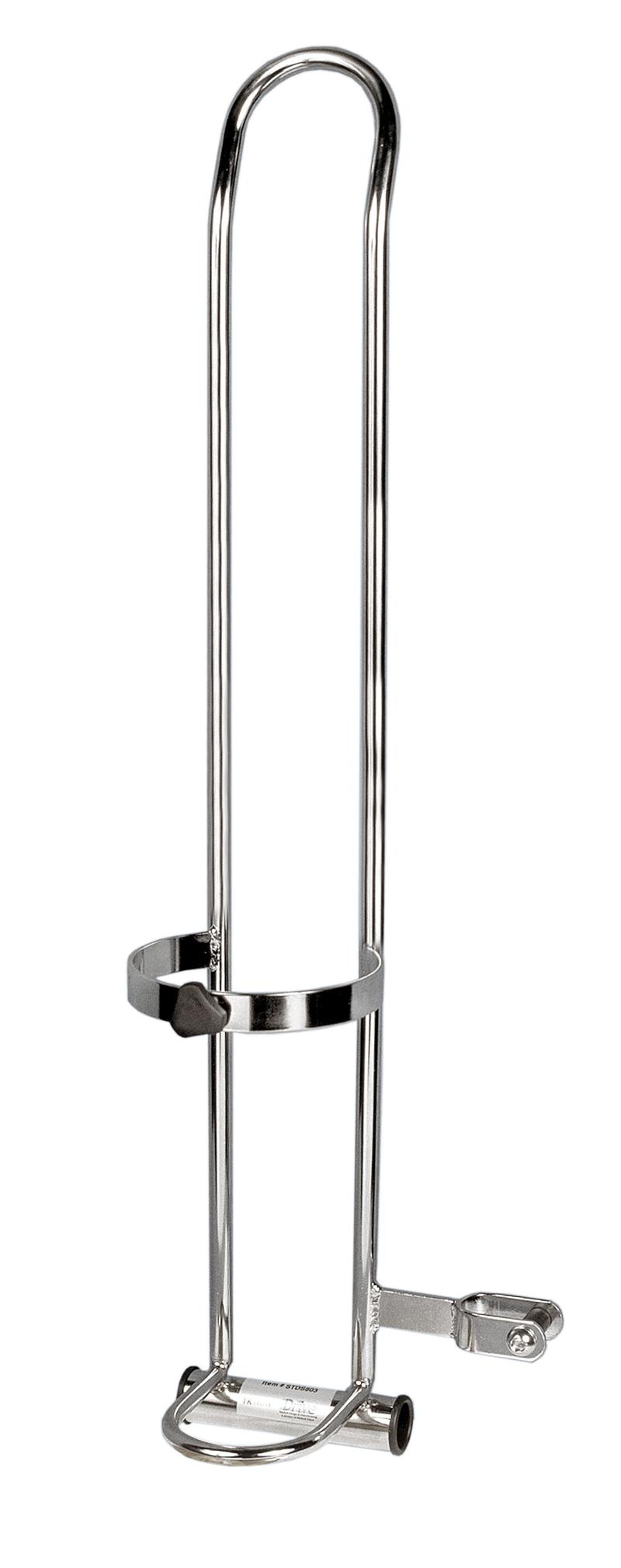 Universal Wheelchair Oxygen "E" Cylinder Holder with IV Pole Attach