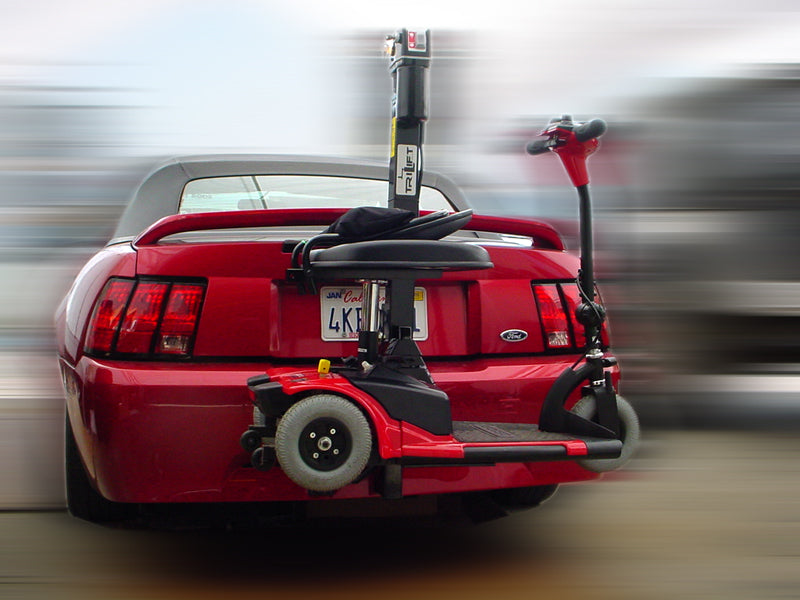TriLift Classic 4000 Series Mobility Carrier on vehicle with scooter