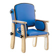 Blue Leckey Pal Classroom Chair with included pelvic strap