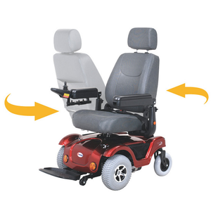 |Front and Rear footplate|Dualer Power Wheelchair by Merits turns to adhere to your preference|Joystick and controller are easy to use