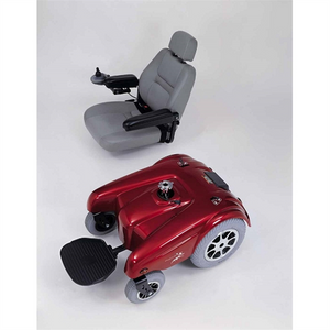 Power chair disassembles for storage