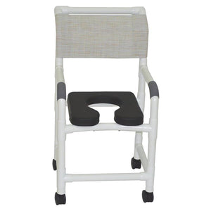 Shower Chair with Black 18 Soft Elongated Deluxe Seat
