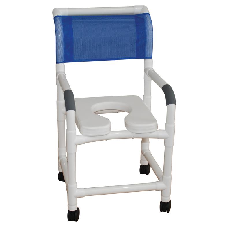 Shower Chair with White 18 Soft Elongated Deluxe Seat