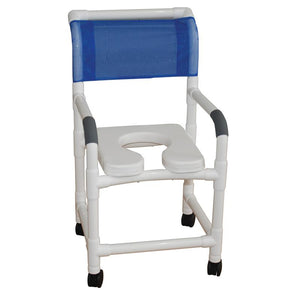 Shower Chair with White 18 Soft Elongated Deluxe Seat