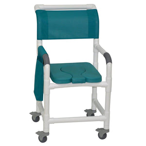 Ocean Blue seat with cover inserted and Mayan Teal backrest