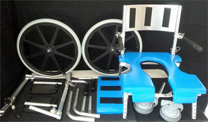 Go-Anywhere Self Propel Commode N Shower Chair|Go-Anywhere Self Propel Chair - Compact|Go-Anywhere Self Propel Chair - Frame|Go-Anywhere Self Propel Chair - Tool Free Assembly