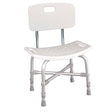 Bariatric Heavy Duty Bath Bench with Back By Drive Medical|Back of seat shows height adjustment and aluminum frame