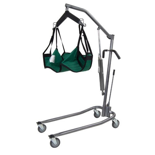Silver Vein Hydraulic Patient Lift with Six Point Cradle|Optional Drive Medical Full Body Patient Lift Sling