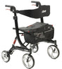Nitro Heavy Duty Rollator by Drive Medical|Hand brakes are easy to use and easy to access|Large casters with a modern, sleek design|Under seat locking mechanism|Folds compactly for ease of storage and travel
