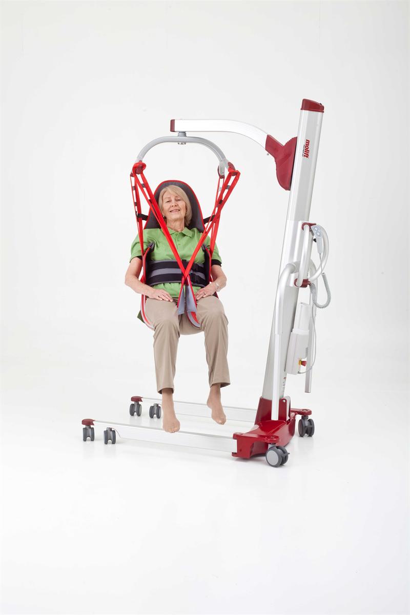 Side view of the Molift RgoSling High Back Padded Toileting Sling|RgoSling Padded Toilet Highback by Molift - Free Shipping!|Back view of the Molift RgoSling High Back Padded Toileting Sling|Front view of the Molift RgoSling High Back Padded Toileting Sling