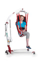 RgoSling Ampu Padded Highbac by Molift - Free Shipping!|Side view of Molift RgoSling Amputee Padded High Back Sling with lift|Back view of RgoSling Amputee Padded High Back Sling|Added trunk support with durable double buckles