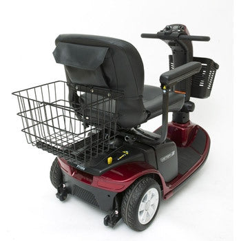 Pride Mobility Rear Basket|Pride Mobility Rear Basket on back of power scooter