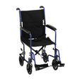 Nova 17" Transport Chair with Fixed Arms in Blue|Nova 17" Transport Chair with Fixed Arms in Red|Nova 17" Transport Chair with Fixed Arms Folded