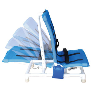 MJM Pediatric Articulating Bath Chair reclines fully flat