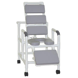 Soft Seat Total Padding Reclining Shower Chair in Admiral Blue|Soft Seat Total Padding Reclining Shower Chair in Gray|Soft Seat Total Padding Reclining Shower Chair in Black|Soft Seat Total Padding Reclining Shower Chair in Red