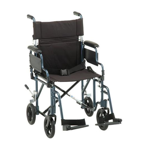 Nova 19" Standard Transport Chair in Black|Nova 19" Standard Transport Chair in Red|Nova 19" Standard Transport Chair in Blue|Nova 19" Standard Transport Chair in Plaid|Nova 19" With Detachable Arms Transport Chair in Red|Nova 19" With Detachable Arms Transport Chair in Blue