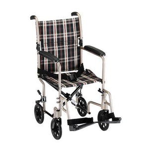 Nova 19" Standard Transport Chair in Black|Nova 19" Standard Transport Chair in Red|Nova 19" Standard Transport Chair in Blue|Nova 19" Standard Transport Chair in Plaid|Nova 19" With Detachable Arms Transport Chair in Red|Nova 19" With Detachable Arms Transport Chair in Blue