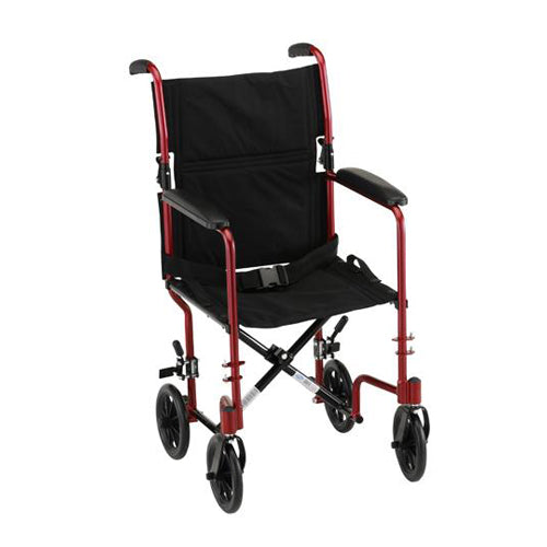 Nova 19" Standard Transport Chair in Black|Nova 19" Standard Transport Chair in Red|Nova 19" Standard Transport Chair in Blue|Nova 19" Standard Transport Chair in Plaid|Nova 19" With Detachable Arms Transport Chair in Red|Nova 19" With Detachable Arms Transport Chair in Blue