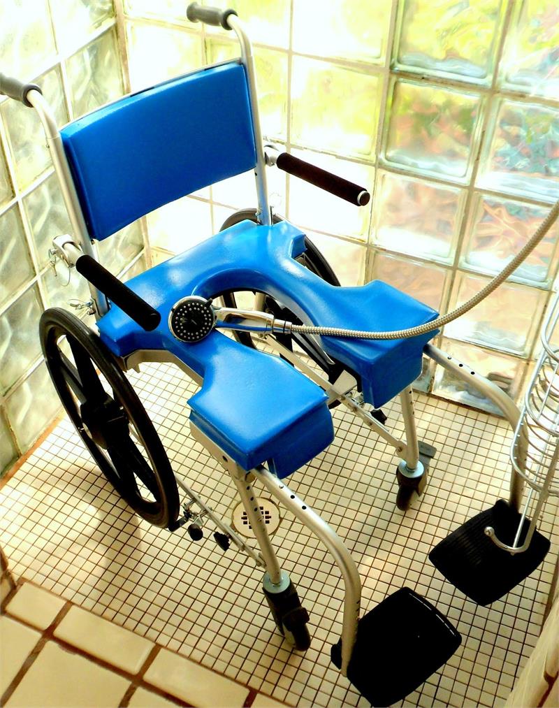 Go-Anywhere Self Propel Commode N Shower Chair|Go-Anywhere Self Propel Chair - Compact|Go-Anywhere Self Propel Chair - Frame|Go-Anywhere Self Propel Chair - Tool Free Assembly