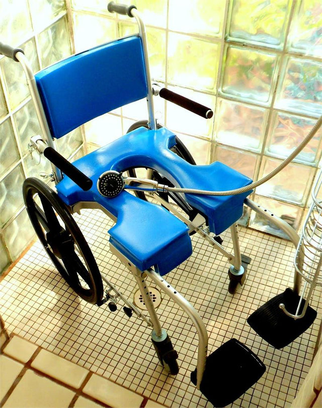 Go-Anywhere Self Propel Commode N Shower Chair|Go-Anywhere Self Propel Chair - Compact|Go-Anywhere Self Propel Chair - Frame|Go-Anywhere Self Propel Chair - Tool Free Assembly
