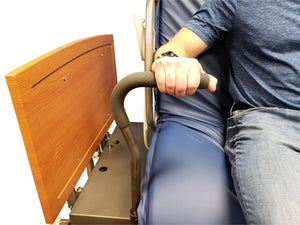 Optional mobility bar can be placed on right or left side